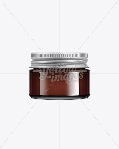 Download Dark Brown Glass Jar With Metal Lid - 50ml